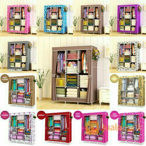 IND MAKASSAR | Lemari Portable Jumbo Marun Polos