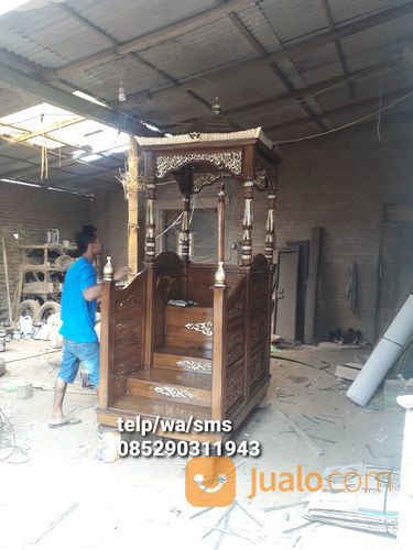 Mimbar Masjid Ukir Jepara Model Tangga Murah