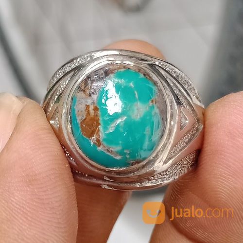 Natural Batu Cincin Pirus Persia Hijau 01