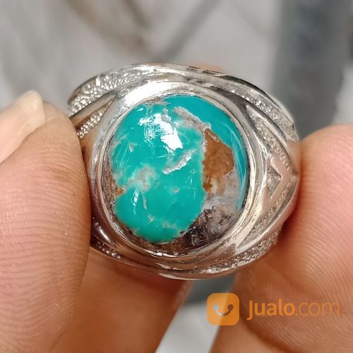Natural Batu Cincin Pirus Persia Hijau 01