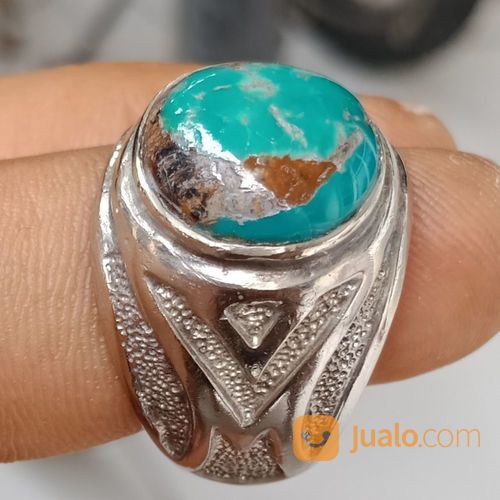 Natural Batu Cincin Pirus Persia Hijau 01