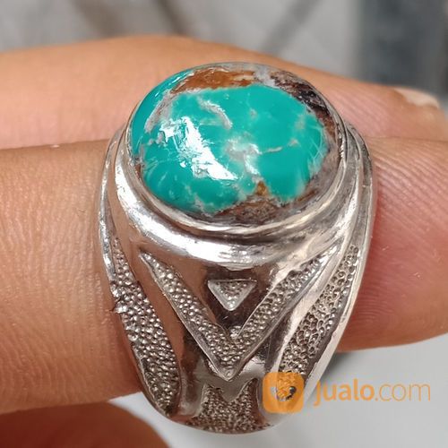 Natural Batu Cincin Pirus Persia Hijau 01