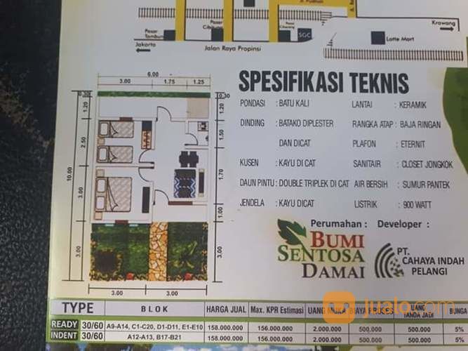 Bumi Sentosa Damai ( BSD) Rumah Subsidi Berkualitas Ready Stok Akses KRL Stasiun CIKARANG