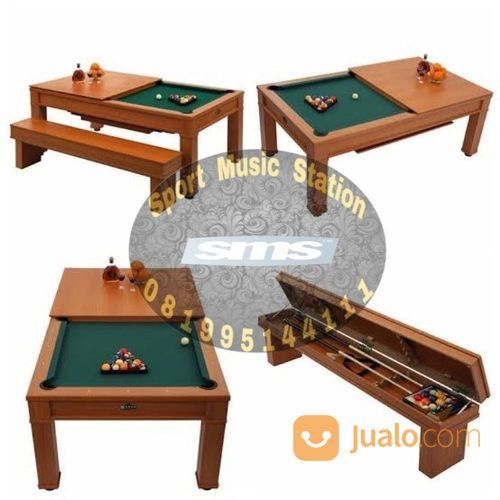 Paket Meja Billiard 7Ft, Penutup & Kursi Penyimpanan Aksesoris Biliar