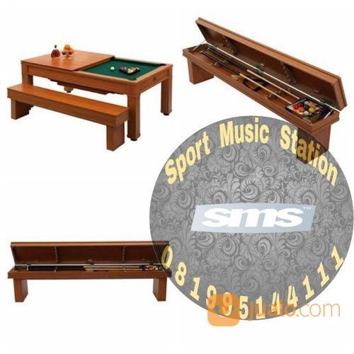Paket Meja Billiard 7Ft, Penutup & Kursi Penyimpanan Aksesoris Biliar