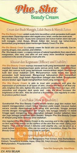Phe Sha Beauty Cream Perawatan Penghilang Jerawat Alami 100% Original