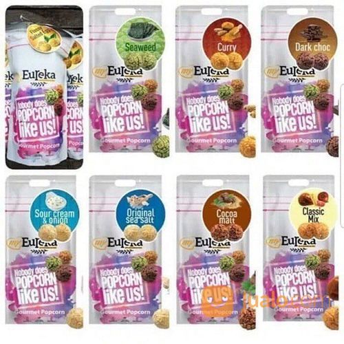 Popcorn Eureka Alumunium Pack Kemasan 140 Gr Made In Malaysia Pop Corn Snack Khas Lezat Gurih