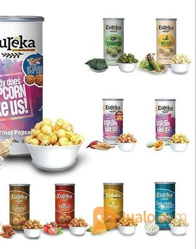 EUREKA Popcorn 70 Gr Pack Kaleng Besar Impor Malaysia Snack Khas Pop Corn