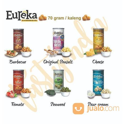 EUREKA Popcorn 70 Gr Pack Kaleng Besar Impor Malaysia Snack Khas Pop Corn