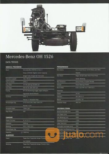 Chassis Mercedes-Benz Medium Bus 2023, READY , Karoseri Bisa Dibantu