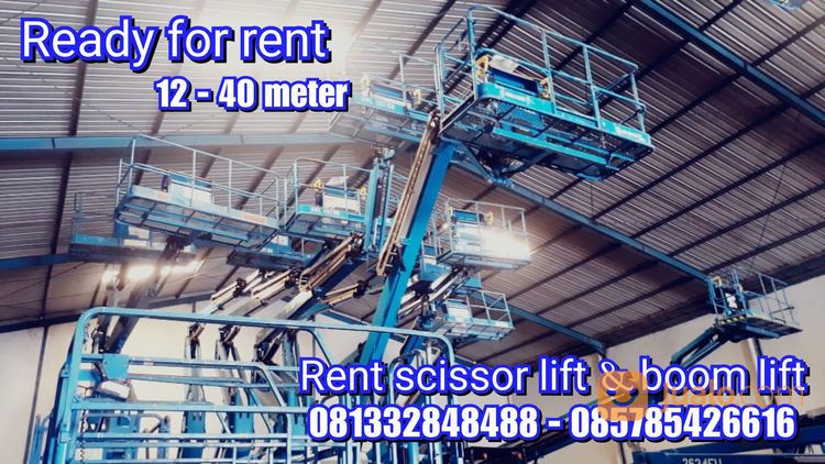 Rental Scissor Lift/Boom Lift/Man Lift/Sky Lift Palembang Medan Padang Aceh Riau Batam Sumatera