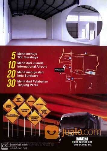 Gudang Industri Ritzgate Di Gedangan - Sidoarjo, Akses Lokasi Sangat Mudah