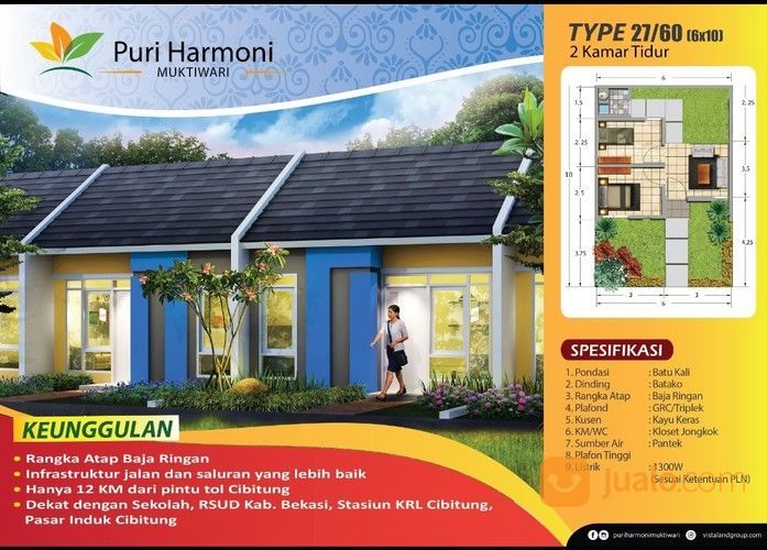 Puri Harmoni Muktiwari Cibitung Bekasi Rumah Subsidi Pemerintah