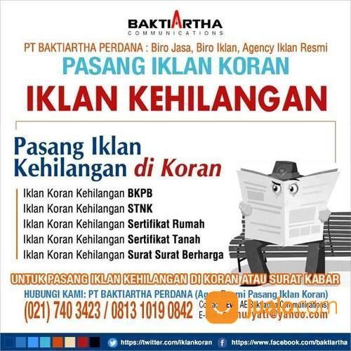 PASANG IKLAN KOMPAS, POSKOTA Dan KORAN SELURUH INDONESIA
