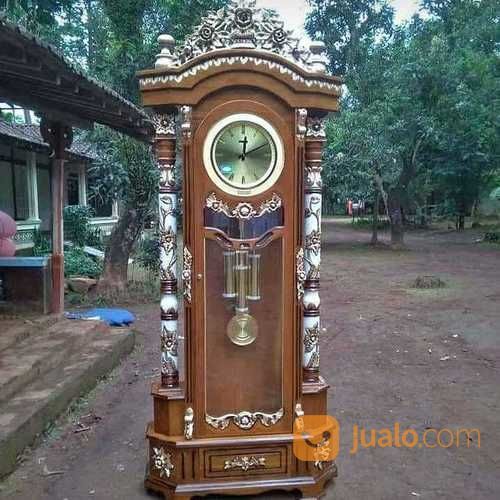 Jam Hias Ukir Jepara Bahan Kayu Jati Tua Berkualitas