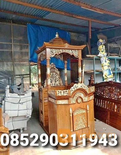 Mimbar Masjid Kubah Terbaru Kayu Jati