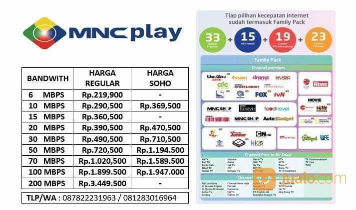 Mnc Play Internet & Tv Kabel 100% Fiber Optic