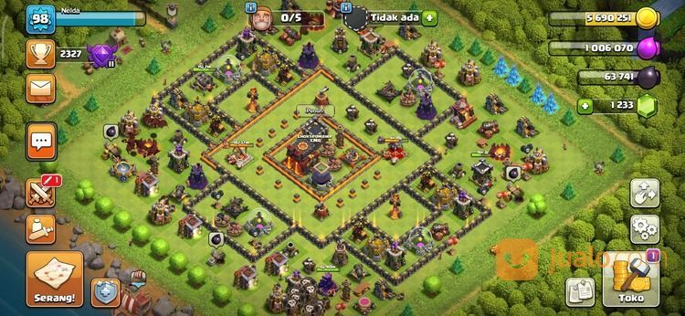 CLASH OF CLANS AKUN COC TH 10 DAN TH 11 MAX