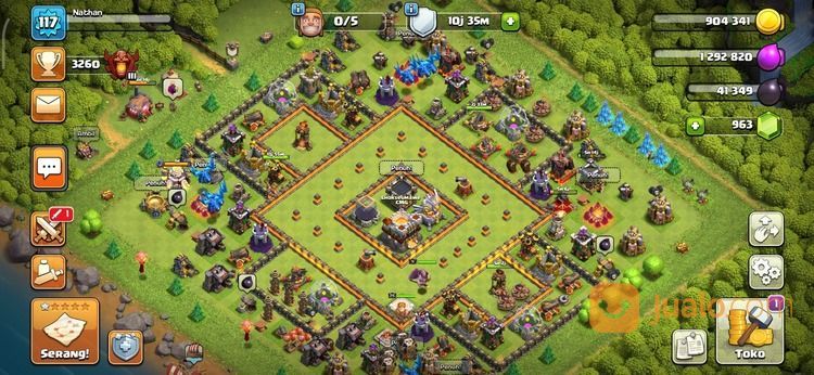 CLASH OF CLANS AKUN COC TH 10 DAN TH 11 MAX