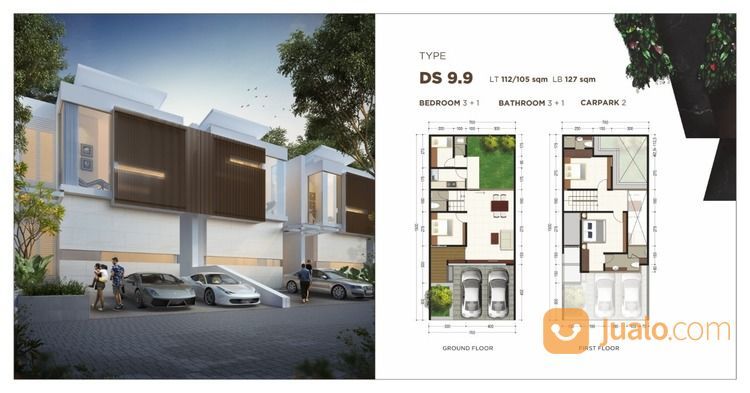Dian Istana Moca Vrbana, Modern House Hadap Utara Carport 2mbl