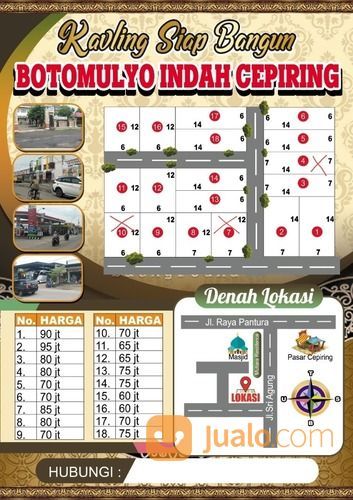 Kavling Murah Di Botomulyo. Cepiring.Kendal