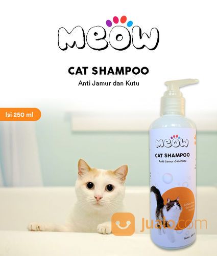 Shampo Kucing Murah Anti Rontok & Kutu - Cat Shampoo MEOW Isi 250 Ml