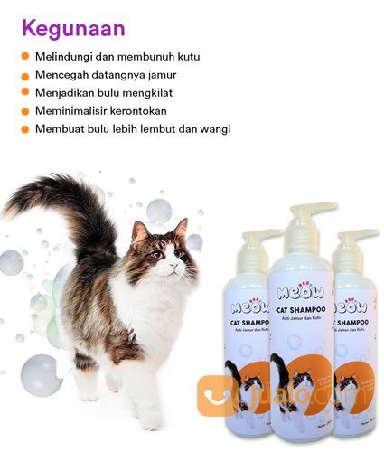 Shampo Kucing Murah Anti Rontok & Kutu - Cat Shampoo MEOW Isi 250 Ml