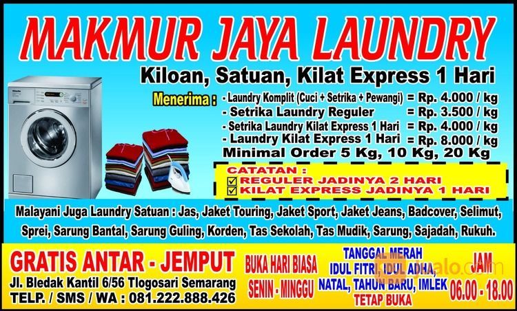 Jasa Setrika "MJ LAUNDRY TLOGOSARI SEMARANG Hanya Rp.3500/KG Reguler 2 Hari. Yuuuks..Diorder (^_^)