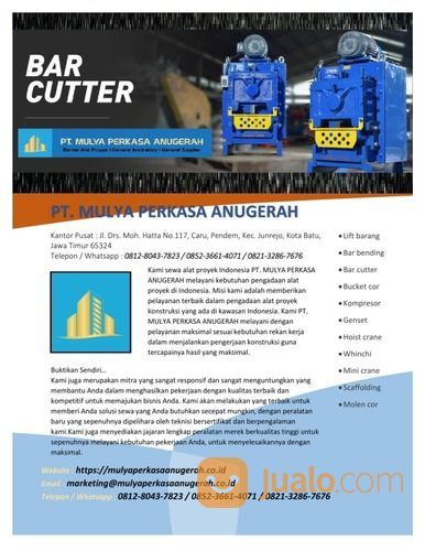 Bar Bending, Bar Cutter, Bucket Cor, Bar Bender, Lift Barang