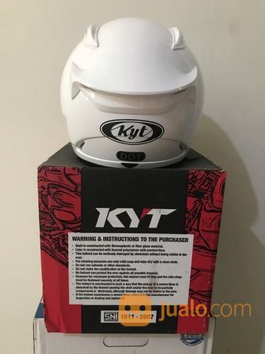 Helm KYT RC Seven Putih Solid Clear White RC-7 RC7