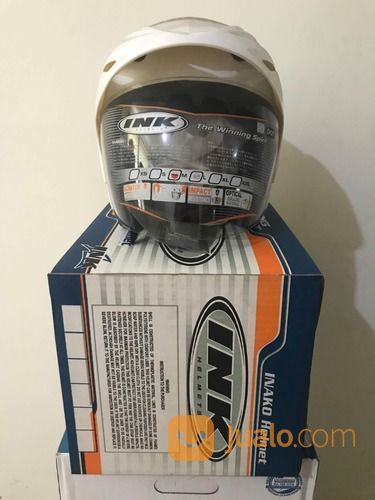Helm INK CX 22 Putih Sport Solid White Clear CX-22 CX22