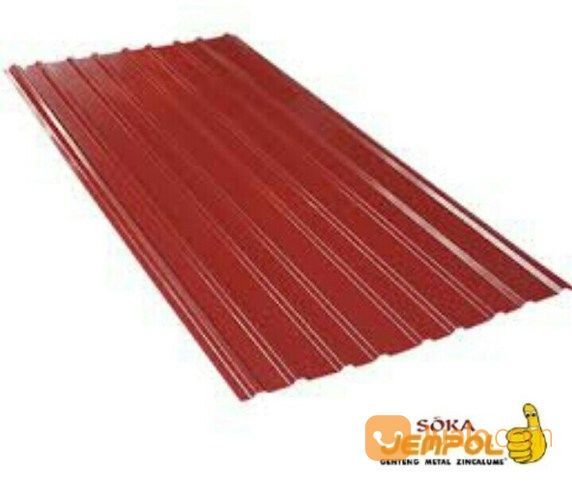 Atap Metal Soka Jempol Ceria +Jasa Pasang (Harga Sendiri)
