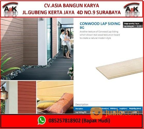 Conwood Lap Siding BG (Dinding) + Jasa Pasag Harga Sendiri