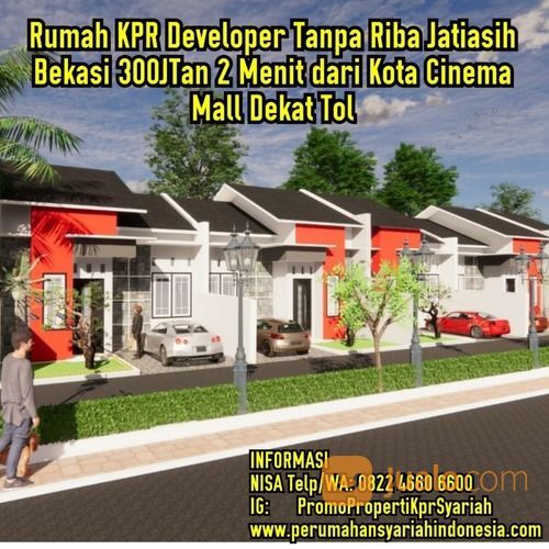 Dekat Jakarta, Kota Cinema Mall Rumah 350JT Jatiasih Bekasi SHM KPR Pribadi
