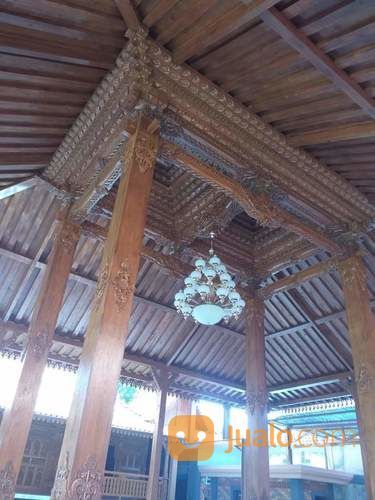 Bangunan Rumah Joglo Gebyok Ukir Bahan Kayu Jati