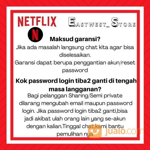 Netflix Premium Paket Lengkap MURAH GARANSI UHD RESMI 100% LEGAL