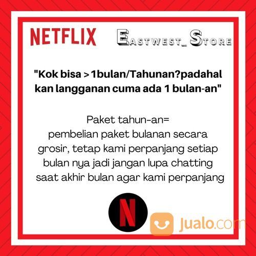 Netflix Premium Paket Lengkap MURAH GARANSI UHD RESMI 100% LEGAL