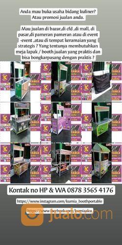 Meja Lapak Stand Lipat Boothportable / Meja Promosi Lipat & Gerobak Portable Alumunium