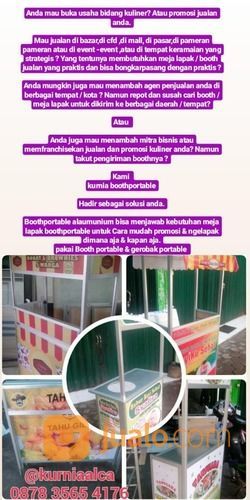Meja Lapak Stand Lipat Boothportable / Meja Promosi Lipat & Gerobak Portable Alumunium