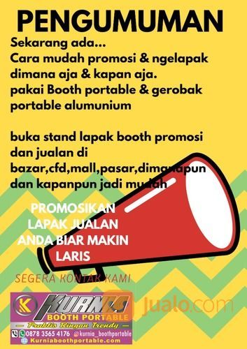 Meja Lapak Stand Lipat Boothportable / Meja Promosi Lipat & Gerobak Portable Alumunium