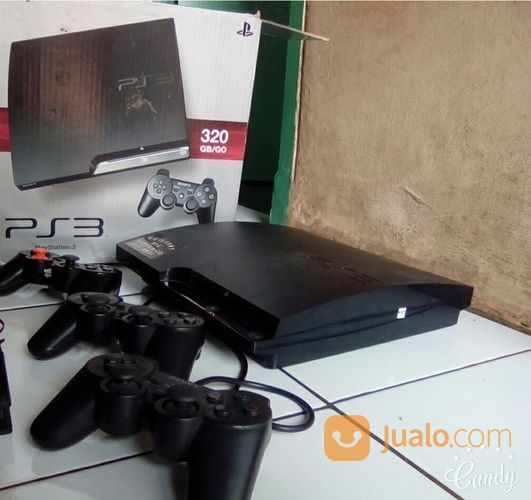 Sony PS3 Slim 320 ,2 Stick Lengkap Fullset Game Banyak