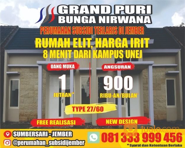 RUMAH SUBSIDI JEMBER GRAND PURI BUNGA NIRWANA SUMBERSARI