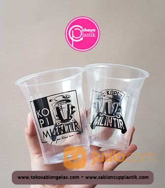 Sablon Cup Plastik 12 Oz 8 Gram Tanpa Tutup (Gelas Kopi Kekinian)