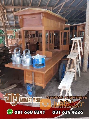 Rombong Atau Gerobak Angkringan Roda Tiga Standar