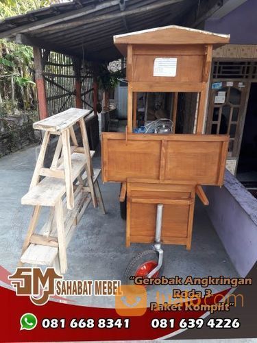 Rombong Atau Gerobak Angkringan Roda Tiga Paket Komplit