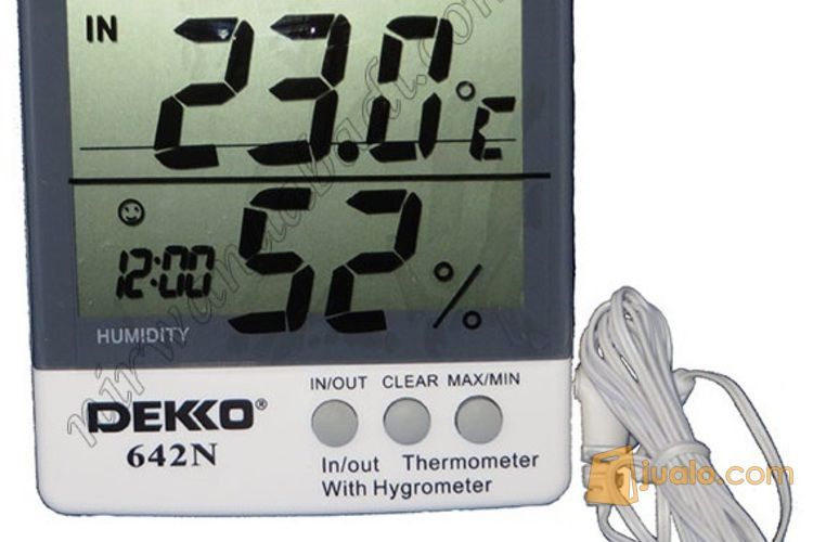 Thermohygrometer dekko 642N,alat ukur suhu ruang,kelembaban udara,