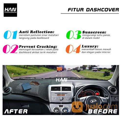 Alas Dashboard Toyota Rush / Daihatsu Terios 2006-2017 Cover Dasboard