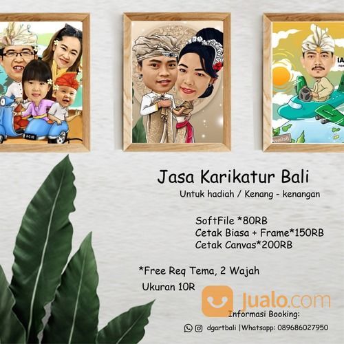 Jasa Desain Hadiah Karikatur Bali Murah Denpasar