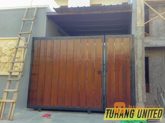 Pintu Pagar Motif Kayu Papan Fiber Kalsiplank Murah Di Bali