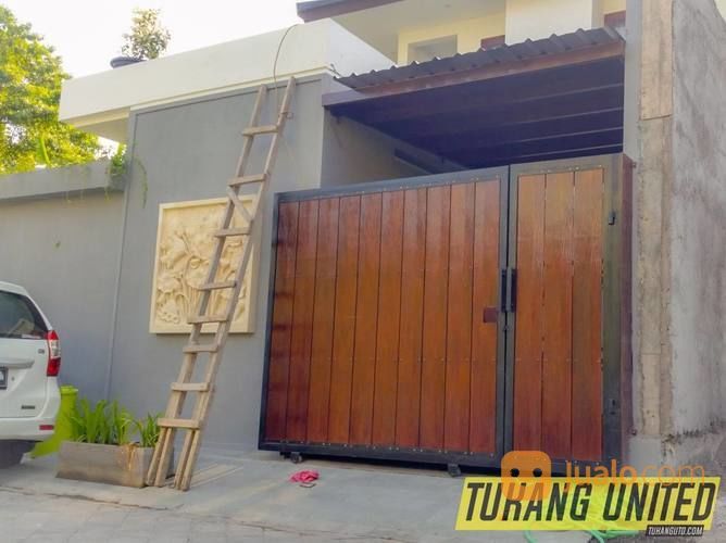 Pintu Pagar Motif Kayu Papan Fiber Kalsiplank Murah Di Bali